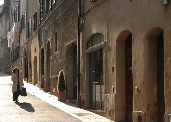 Street in San Gimignano, February 14th, 2005